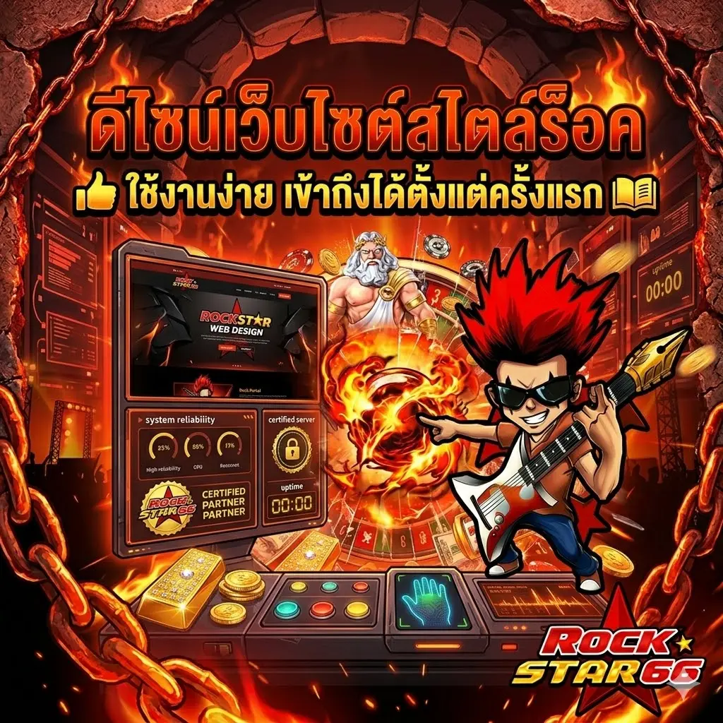 ดีไซน์เว็บไซต์สไตล์ร็อค ใช้งานง่าย เข้าถึงได้ตั้งแต่ครั้งแรก